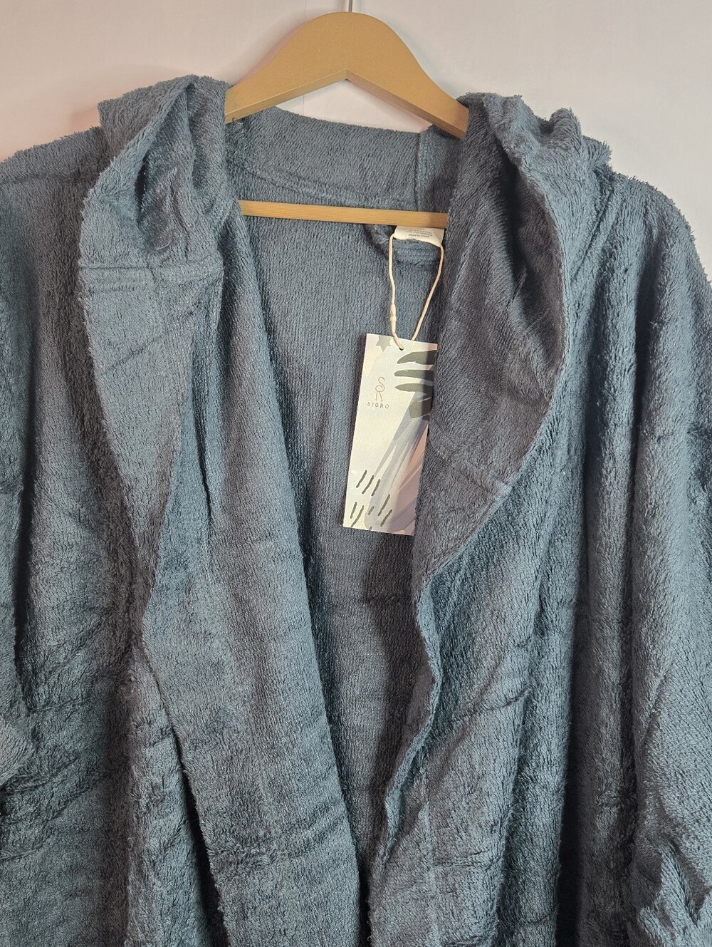 SIORO Men Size XXL Terry Cotton Hooded Robe, Pockets, Absorbent Kimono Style,NWT - Picture 4 of 11